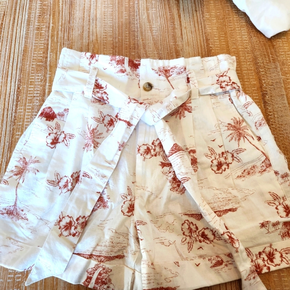 Madewell paper bag shorts in Paradise Toil Size 2